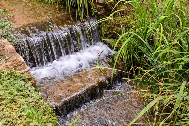 Photo Picture of a Beautiful Water Splash Waterfall