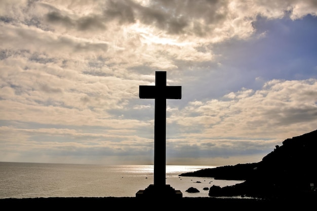 Photo Picture Of the Classic Cross Sign Silhouette