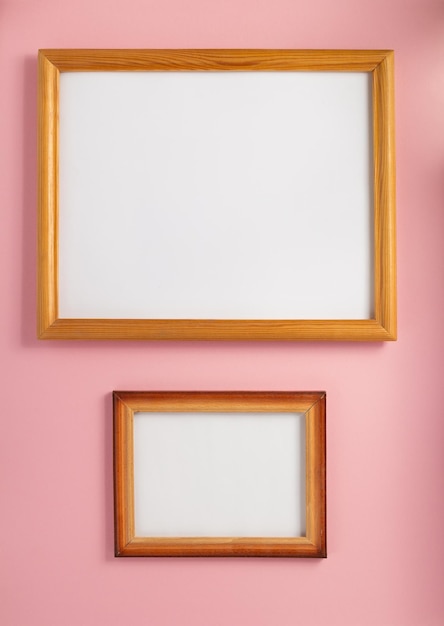 Photo picture frame at abstract background surface