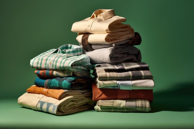 Photo of a pile of clothes old fashion vintage style photography ai generated