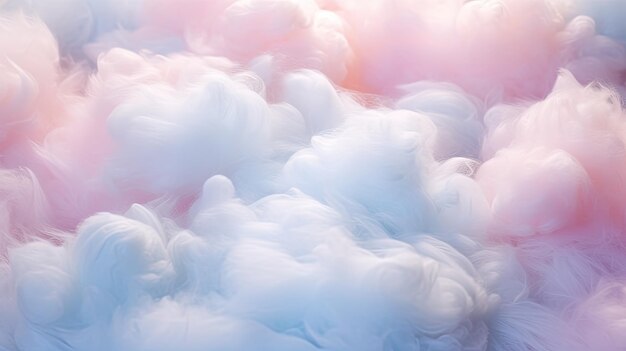 A photo of a pile of cotton candy soft diffused light