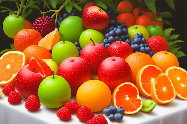 photo pile of fresh fruits