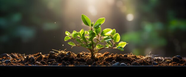 Photo photo plant tree in neutral background fresh green plant world plant day generative ai