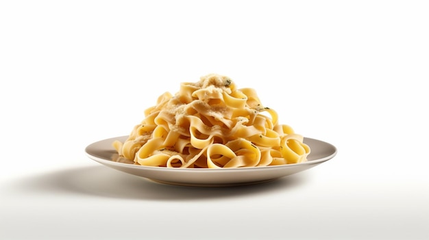 Photo of a plate of pasta generative ai