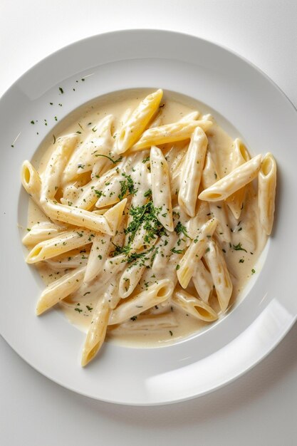 Photo photo of a plate of pasta with meat tomato sauce and vegetables penne ai generated