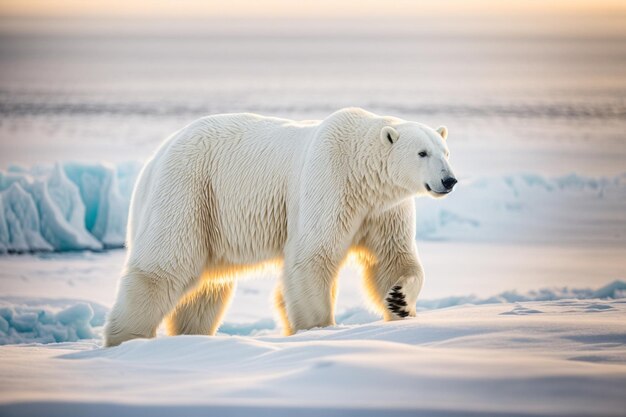 Photo polar bear in arctic