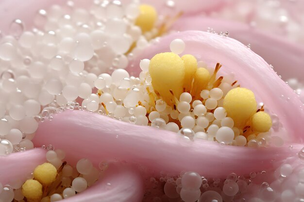 Photo of Pollen on Flower Petal Macro Photography