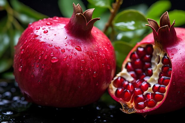 Photo of Pomegranate Closeup with Macro Photography