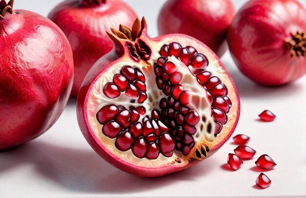 Photo of Pomegranate isolated on background