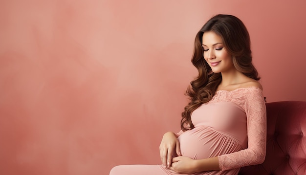 photo portrait of beautiful pregnant woman