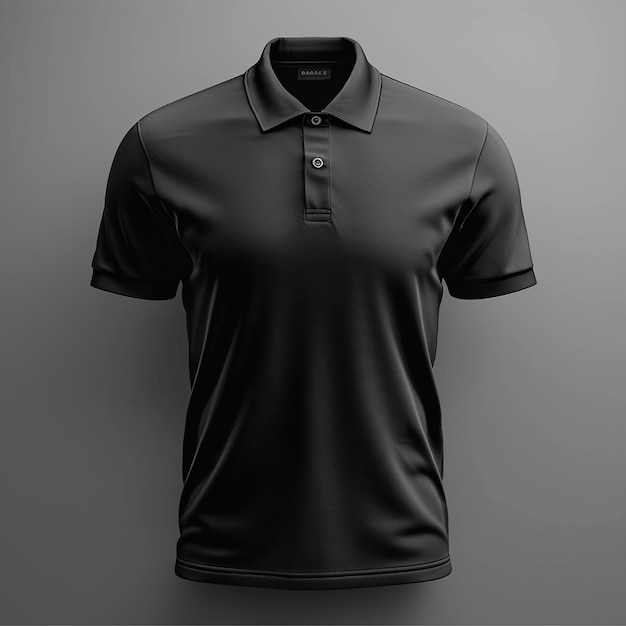 Photo portrait Black Polo Shirt Closeup Front View