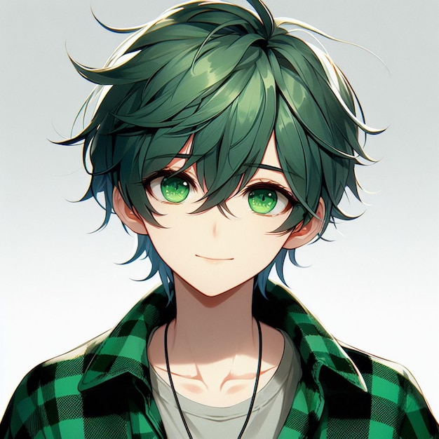 photo portrait of a boy in anime style