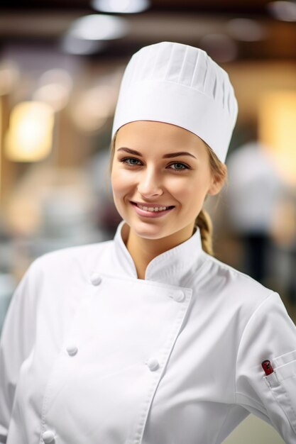 Photo portrait of a female chef