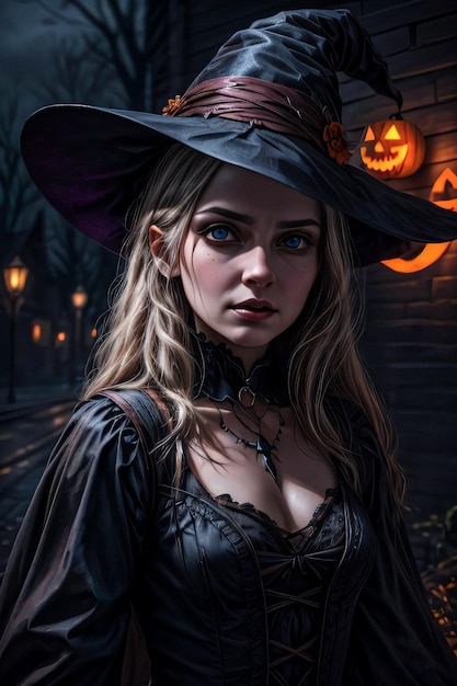 Photo portrait of the Halloween Witch