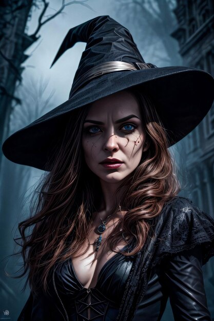 Photo portrait of the Halloween Witch