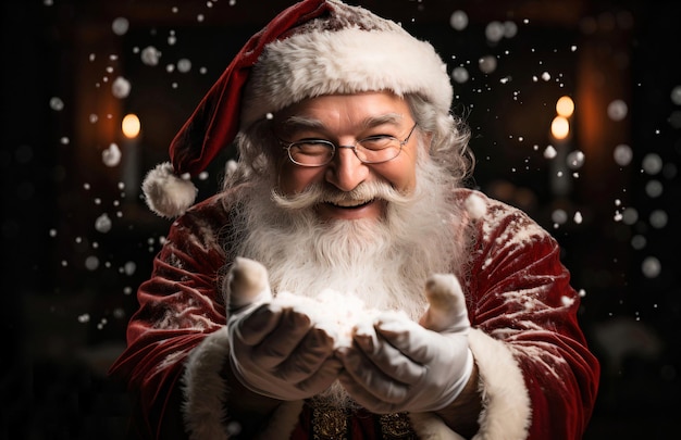 Photo portrait of traditional santa claus