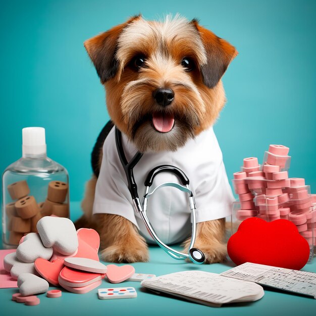 Photo portrait of a veterinarian with stethoscope