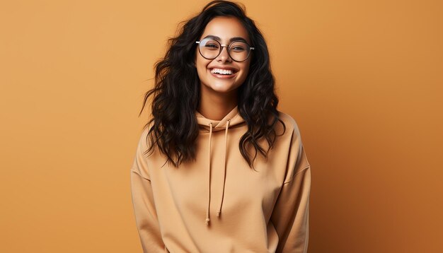 photo portrait of young brunette woman