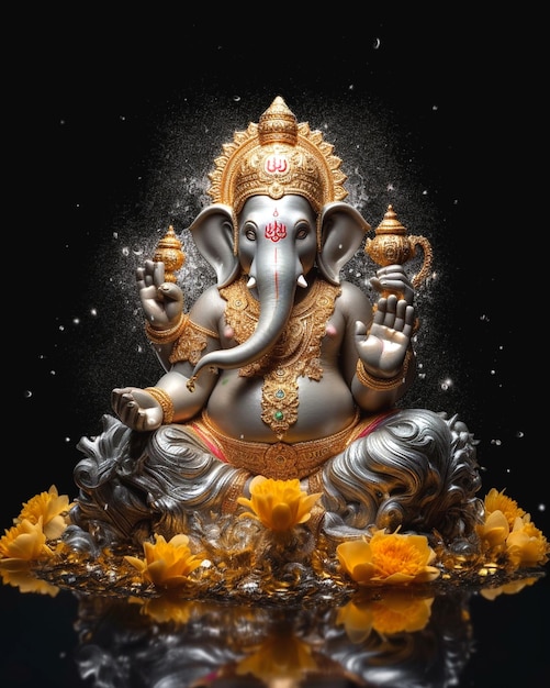 Photo photo portraying lord ganesha