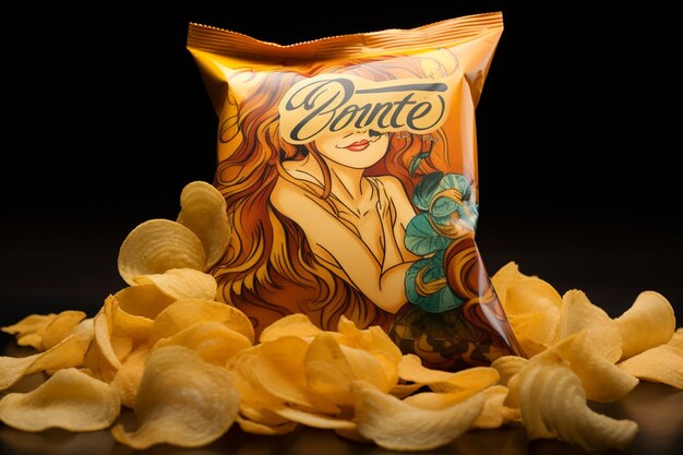 Photo photo potato chips