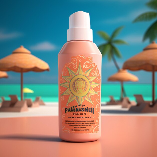 Photo of protective sunscreen lotion