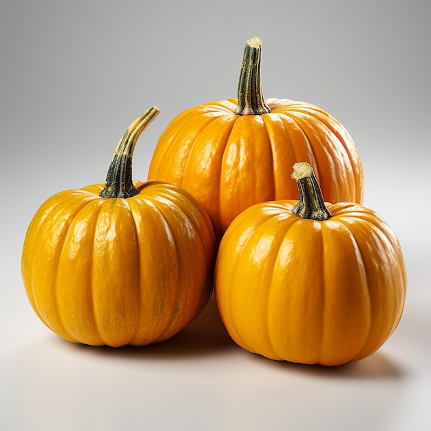 A photo of a pumpkin on a white background