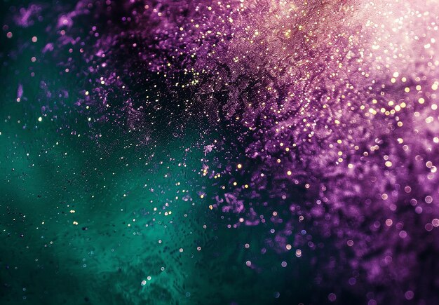 Photo photo of a purple and green background with purple glitter design