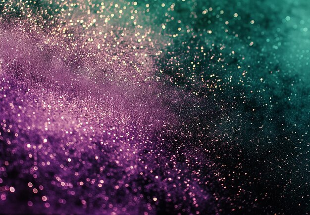 Photo photo of a purple and green background with purple glitter design