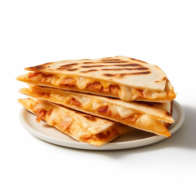 Photo of Quesadilla with no background with white