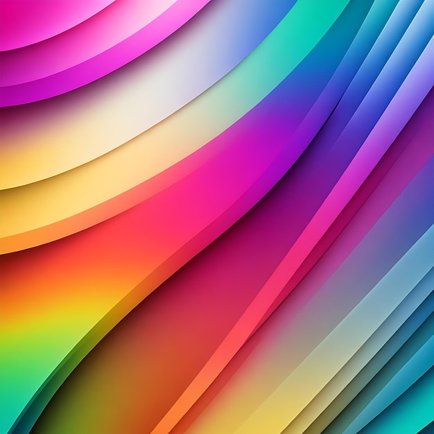 Photo rainbow blend background layers colorful shape Ai generated