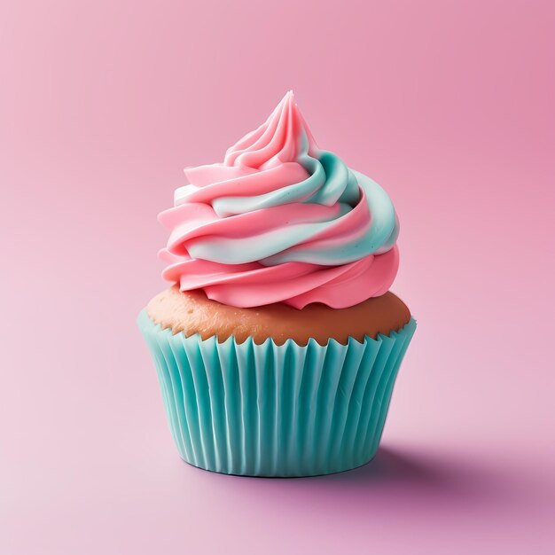 Photo of rainbow sprinkles on a delicious cupcake unsplash made with generative Al