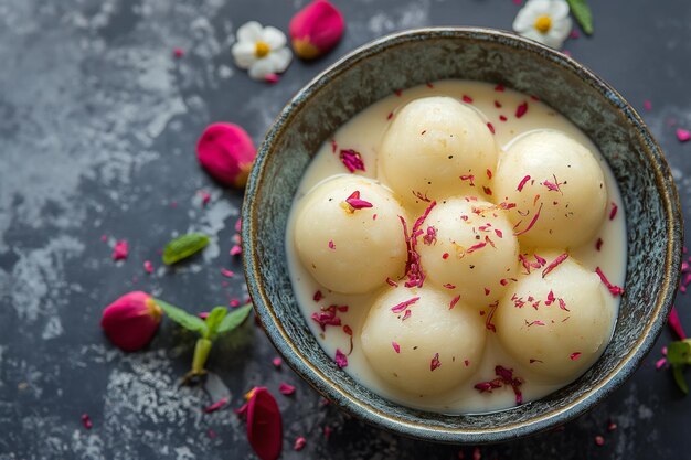 Photo photo of rasgulla spongy milkbased sweet