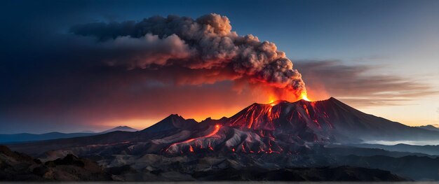 Photo real as Volcanic Echoes The raw power of volcanic terrain captured in the early dawn light in