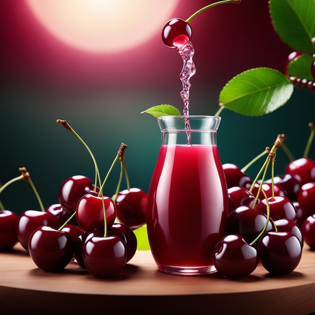 Photo Real cherry juice package