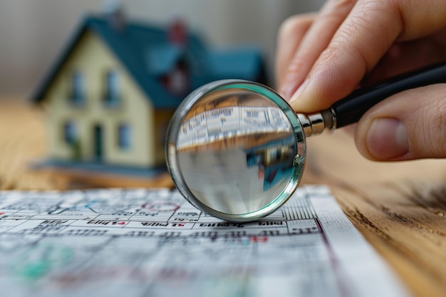 Foto foto di ispezione e valutazione della proprietà immobiliare da parte di un valutatore generato da ai ad alta chiave