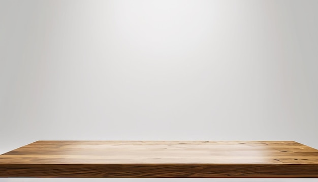 Photo real wood table top texture on white background for create product display or design key