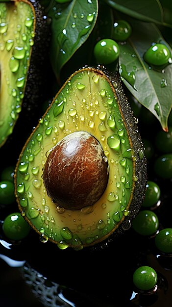 Photo photo realism fresh avocado