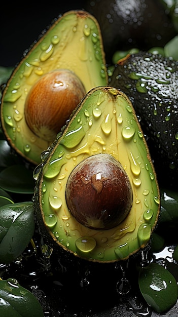 photo realism fresh avocado