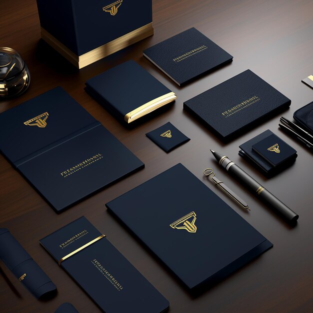 Photo photo realistic branding and physical collateral mockup