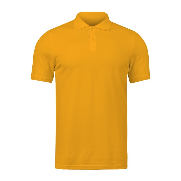 Photo realistic Bright Orange color polo tshirt mockup