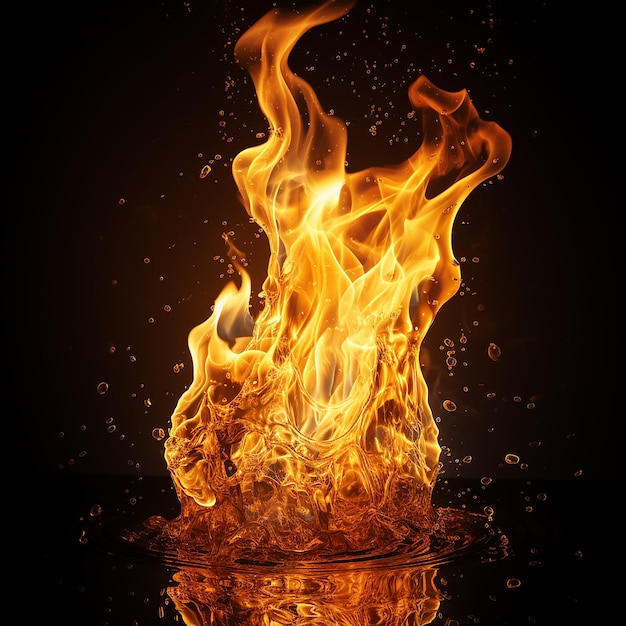 photo realistic burning fire image