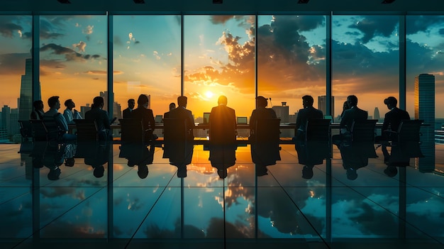 Photo realistic depiction of a remote team engaged in a virtual meeting using video conferencing too