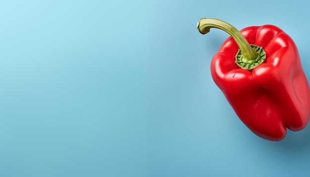 photo realistic image of red pepper on colourful background