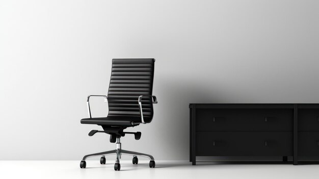 Photo photo realistic modern office chair and desk light background