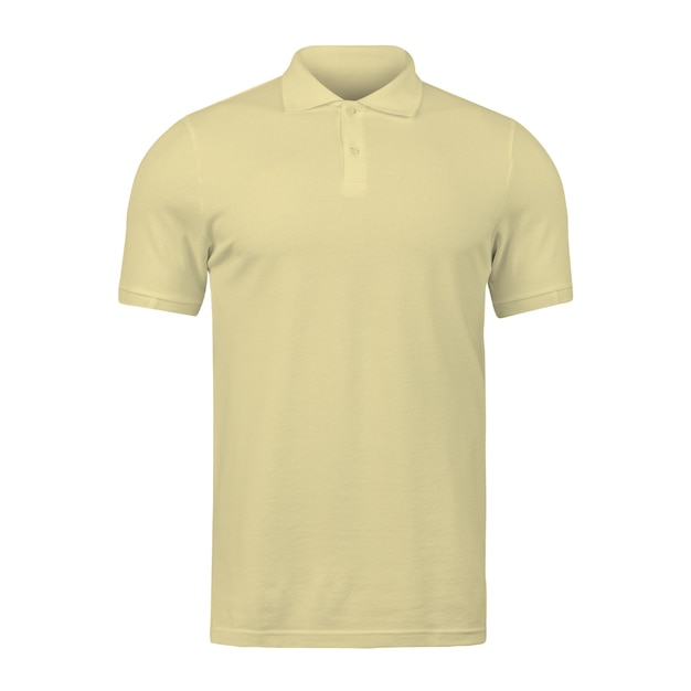Foto modello di maglietta polo a colore vaniglia foto-realista