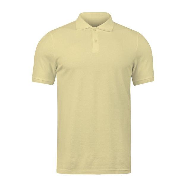 Photo realistic Vanilla color polo tshirt mockup