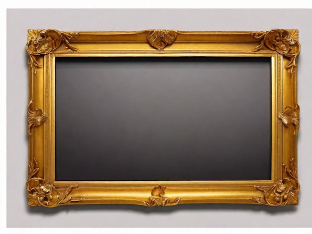 Photo rectangle decorative golden picture frame