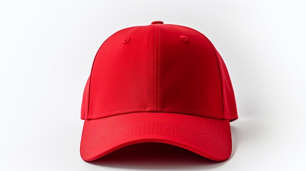 Photo of Red Baseball Cap isolated on white background