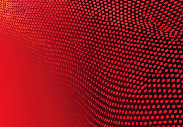 Photo photo of a red halftone abstract gradient background with a pattern of dots in the middle