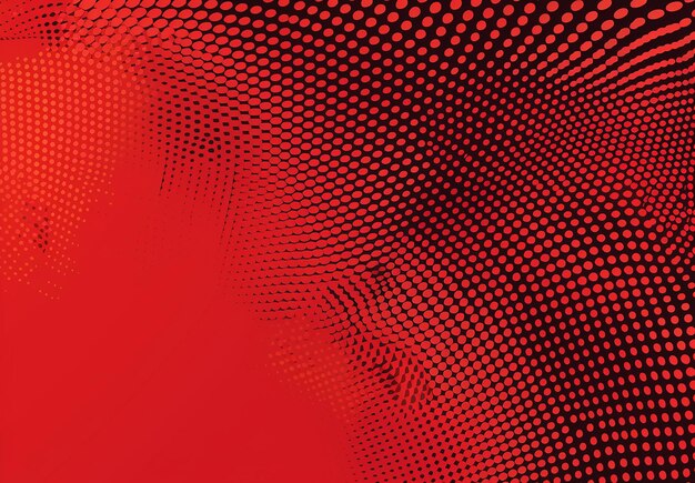 Photo photo of a red halftone abstract gradient background with a pattern of dots in the middle